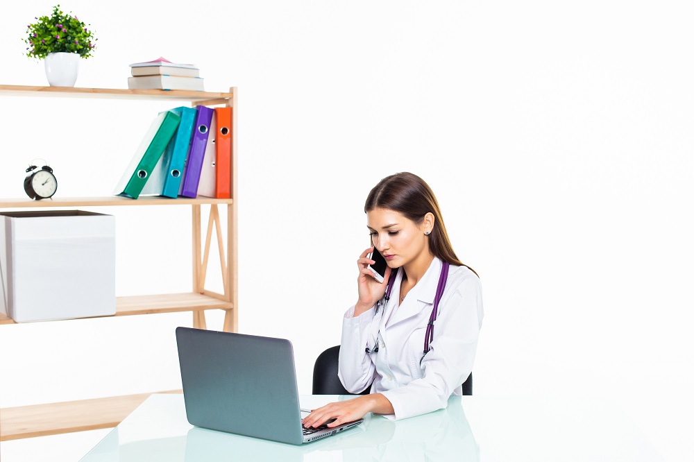 Doctor scheduling patient appointment via virtual receptionist